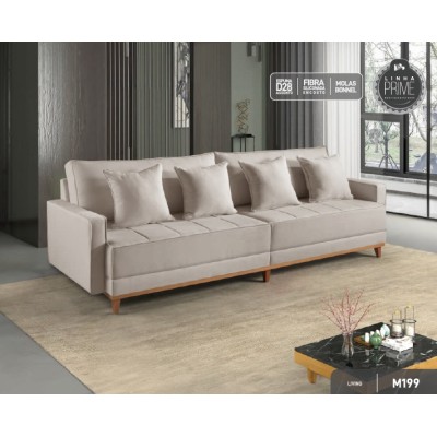 SOFA MARTINS M-199 LIVING LINHO AREIA MOLA POCKE COD 684.007